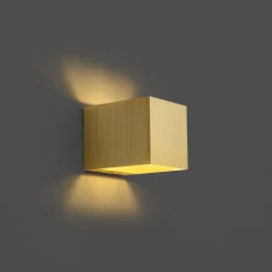 QAZQA Schlafzimmerlampen|Küchenlampen*Moderne Wandleuchte Gold inkl. LED und Touch-Dimmer Wiederaufladbar - Joris
