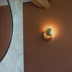 QAZQA Schlafzimmerlampen|Küchenlampen*Moderne Wandleuchte Gold Rund 20cm - Sunrise