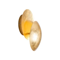 QAZQA Schlafzimmerlampen|Küchenlampen*Moderne Wandleuchte Gold Rund 20cm - Sunrise