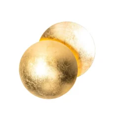 QAZQA Schlafzimmerlampen|Küchenlampen*Moderne Wandleuchte Gold Rund 20cm - Sunrise