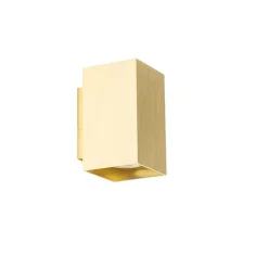 QAZQA Wandleuchten|Wohnzimmerlampen*Moderne Wandleuchte gold quadratisch - Sandy