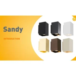 QAZQA Wandleuchten|Wohnzimmerlampen*Moderne Wandleuchte gold quadratisch - Sandy