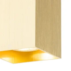 QAZQA Wandleuchten|Wohnzimmerlampen*Moderne Wandleuchte gold quadratisch - Sandy