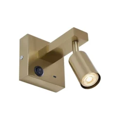 QAZQA Wandleuchten|Esszimmerlampen*Moderne Wandleuchte Gold mit USB-C Neigbar - Rex