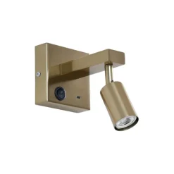 QAZQA Wandleuchten|Esszimmerlampen*Moderne Wandleuchte Gold mit USB-C Neigbar - Rex