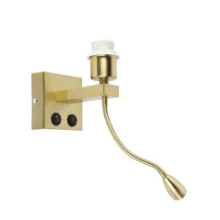 QAZQA Wandleuchten|Wohnzimmerlampen*Moderne Wandleuchte Gold mit Flexarm - Brescia Combi