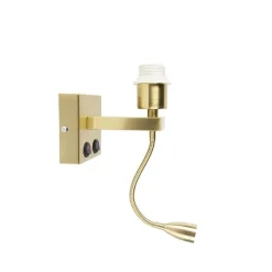 QAZQA Wandleuchten|Wohnzimmerlampen*Moderne Wandleuchte Gold mit Flexarm - Brescia Combi
