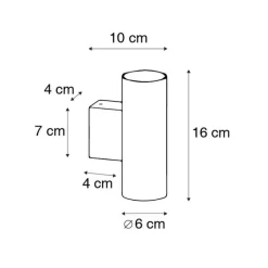 Trio Leuchten Wandleuchten|Wohnzimmerlampen*Moderne Wandleuchte Gold 2-Licht - Duo Loko