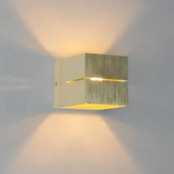 QAZQA Schlafzimmerlampen|Küchenlampen*Moderne Wandleuchte Gold 9,7 cm – Transfer Groove