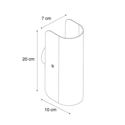 QAZQA Wandleuchten|Wohnzimmerlampen*Moderne Wandleuchte Gold 2-flammig - Gotthard