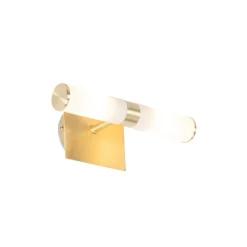 QAZQA Badezimmerlampen|Wandleuchten*Moderne Wandleuchte gold IP44 2-flammig - Bad