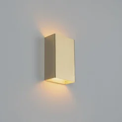 QAZQA Wandleuchten|Wohnzimmerlampen*Moderne Wandleuchte Gold 2-flammig - Otan S