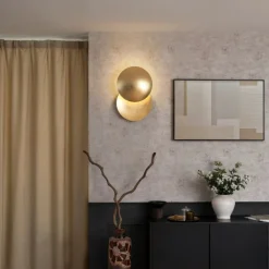 QAZQA Schlafzimmerlampen|Küchenlampen*Moderne Wandleuchte Gold 34,5 cm 2-flammig - Sunrise