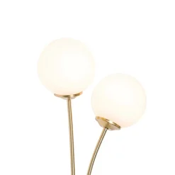 QAZQA Schlafzimmerlampen|Küchenlampen*Moderne Wandleuchte Gold mit Opalglas 2-flammig - Athens