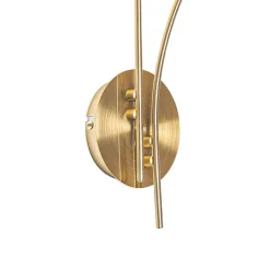 QAZQA Schlafzimmerlampen|Küchenlampen*Moderne Wandleuchte Gold mit Opalglas 2-flammig - Athens