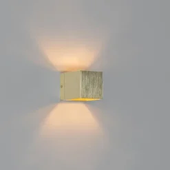 QAZQA Schlafzimmerlampen|Küchenlampen*Moderne Wandleuchte Gold mit Lichteffekt - Transfer