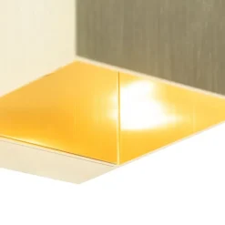 QAZQA Schlafzimmerlampen|Küchenlampen*Moderne Wandleuchte Gold mit Lichteffekt - Transfer