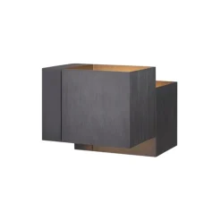 QAZQA Wandleuchten|Wohnzimmerlampen*Moderne Wandleuchte Gunmetal 2-flammig - Transfer Double