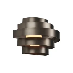 QAZQA Led-Wandleuchten|Wandleuchten*Moderne Wandleuchte Gunmetal inkl. LED 3-Stufen-Dimmbar - Lines