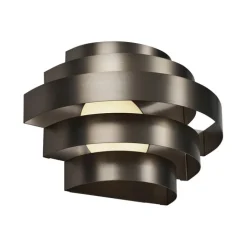 QAZQA Led-Wandleuchten|Wandleuchten*Moderne Wandleuchte Gunmetal inkl. LED 3-Stufen-Dimmbar - Lines