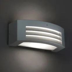 QAZQA Gartenbeleuchtung|Außenwandleuchten*Moderne Wandleuchte hellgrau IP44 - Hurricane 1