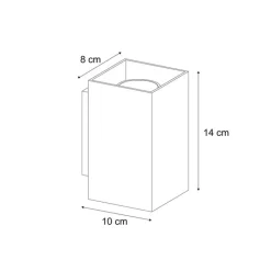 QAZQA Wandleuchten|Wohnzimmerlampen*Moderne Wandleuchte in Gunmetal-Optik, quadratisch, 2-flammig GU10 50mm - Sandy