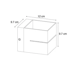 QAZQA Schlafzimmerlampen|Küchenlampen*Moderne Wandleuchte in Gunmetal-Optik mit Lichteffekt - Transfer Groove