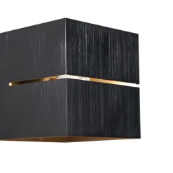 QAZQA Schlafzimmerlampen|Küchenlampen*Moderne Wandleuchte in Gunmetal-Optik mit Lichteffekt - Transfer Groove