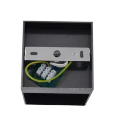 QAZQA Schlafzimmerlampen|Küchenlampen*Moderne Wandleuchte in Gunmetal-Optik mit Lichteffekt - Transfer Groove