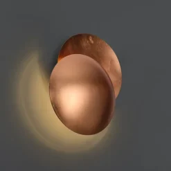 QAZQA Wandleuchten|Wohnzimmerlampen*Moderne Wandleuchte Kupfer 34,5 cm 2-flammig - Sunrise