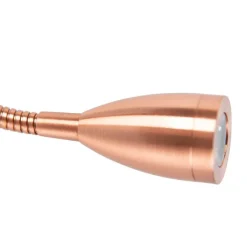 QAZQA Wandleuchten|Wohnzimmerlampen*Moderne Wandleuchte Kupfer mit Schirm Velours schwarz - Brescia