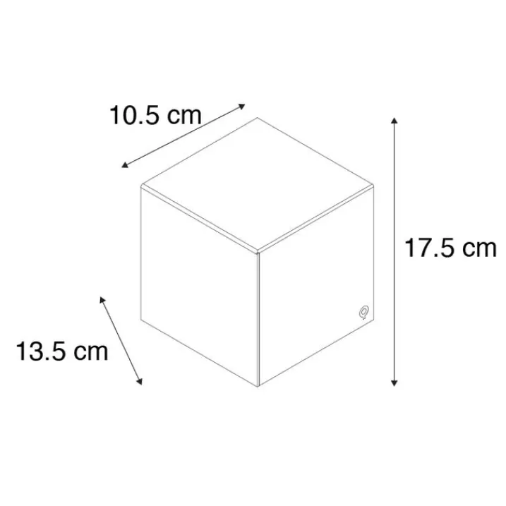 QAZQA Küchenlampen|Wandleuchten*Moderne Wandleuchte Kupfer mit Lichteffekt - Cube