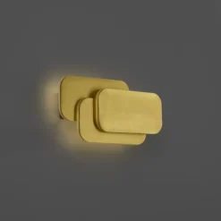 QAZQA Led-Wandleuchten|Wandleuchten*Moderne Wandleuchte Messing inkl. LED 3-Stufen-Dimmbar - Dias