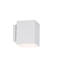 QAZQA Schlafzimmerlampen|Küchenlampen*Moderne Wandleuchte quadratisch weiß - Sola