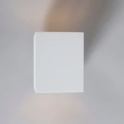 QAZQA Schlafzimmerlampen|Küchenlampen*Moderne Wandleuchte quadratisch weiß - Sola