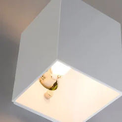 QAZQA Schlafzimmerlampen|Küchenlampen*Moderne Wandleuchte quadratisch weiß - Sola