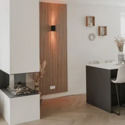 QAZQA Schlafzimmerlampen|Küchenlampen*Moderne Wandleuchte quadratisch schwarz - Sandy