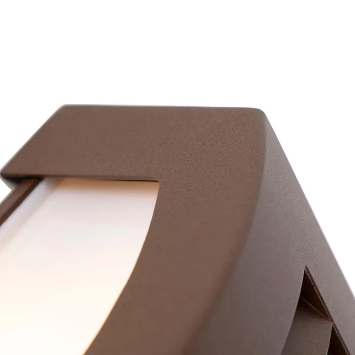 QAZQA Gartenbeleuchtung|Außenwandleuchten*Moderne Wandleuchte rostbraun IP44 - Hurricane 1