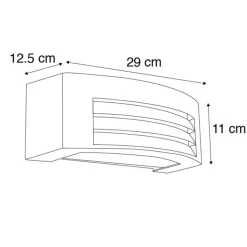QAZQA Gartenbeleuchtung|Außenwandleuchten*Moderne Wandleuchte rostbraun IP44 - Hurricane 1