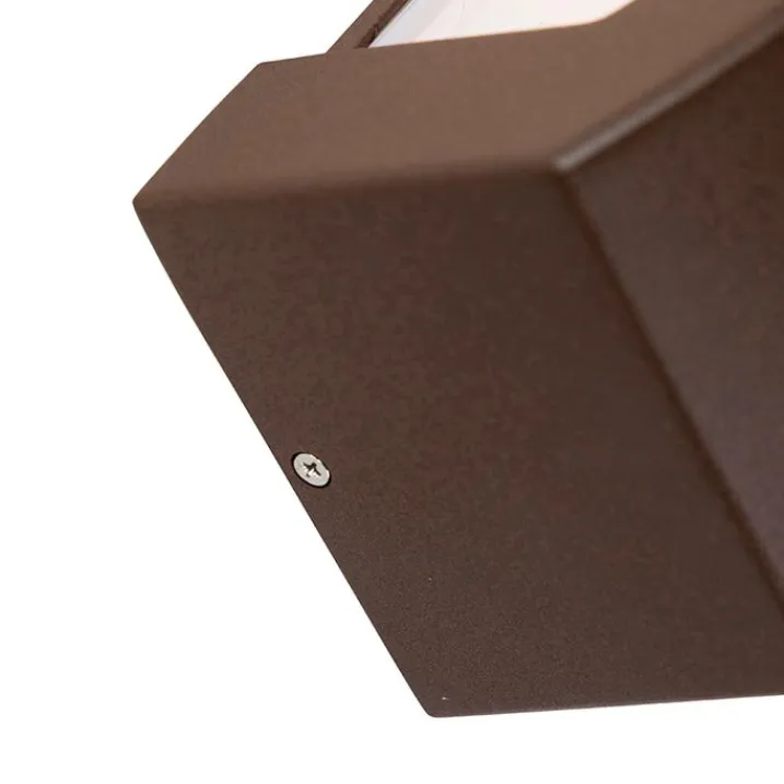 QAZQA Gartenbeleuchtung|Außenwandleuchten*Moderne Wandleuchte rostbraun IP44 - Hurricane 1