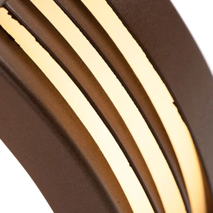 QAZQA Gartenbeleuchtung|Außenwandleuchten*Moderne Wandleuchte rostbraun IP44 - Hurricane 1