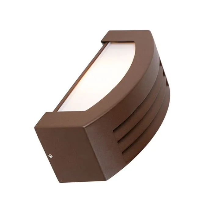 QAZQA Gartenbeleuchtung|Außenwandleuchten*Moderne Wandleuchte rostbraun IP44 - Hurricane 1
