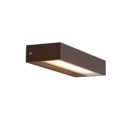 QAZQA Gartenbeleuchtung|Led-Außenleuchten*Moderne Wandleuchte rostbraun inkl. LED IP65 - Hannah