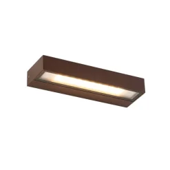 QAZQA Gartenbeleuchtung|Led-Außenleuchten*Moderne Wandleuchte rostbraun inkl. LED IP65 - Hannah