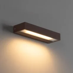 QAZQA Gartenbeleuchtung|Led-Außenleuchten*Moderne Wandleuchte rostbraun inkl. LED IP65 - Hannah