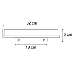 QAZQA Badezimmerlampen|Led-Wandleuchten*Moderne Wandleuchte Schwarz 32cm inkl. LED IP44 - Cascada