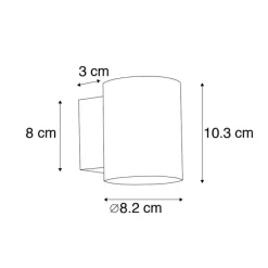 QAZQA Wandleuchten|Wohnzimmerlampen*Moderne Wandleuchte Schwarz mit Gold Rund - Sola