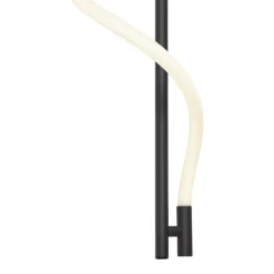 QAZQA Led-Wandleuchten|Wandleuchten*Moderne Wandleuchte schwarz inkl. LED 3-Stufen-Dimmbar - Twirl