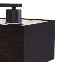 QAZQA Schlafzimmerlampen|Küchenlampen*Moderne Wandleuchte schwarz quadratisch mit Leselampe - Puglia