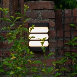 QAZQA Gartenbeleuchtung|Led-Außenleuchten*Moderne Wandleuchte schwarz inkl. LED IP44 - Gaev